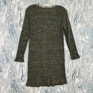 Elegant Olive Green Knit Dress